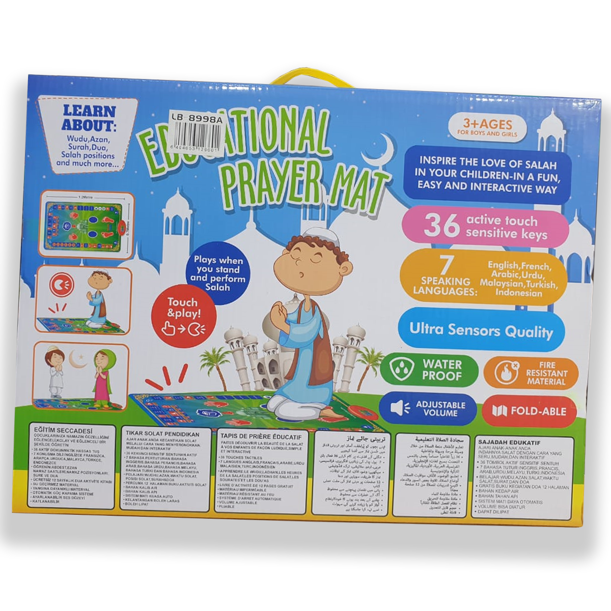 Educational Interactive Prayer Mat, Salah Mat